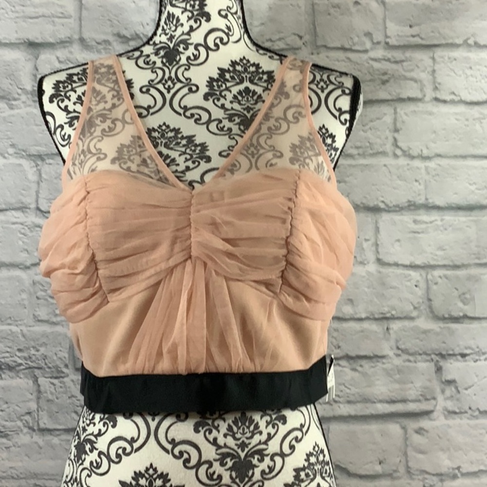 Jump Apparel Pink & Black Top